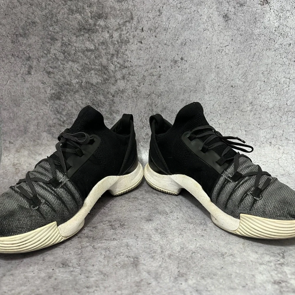 Under Armour Curry 5 Basketball Shoes Mens 11 Black White 3020657-101 Low Top